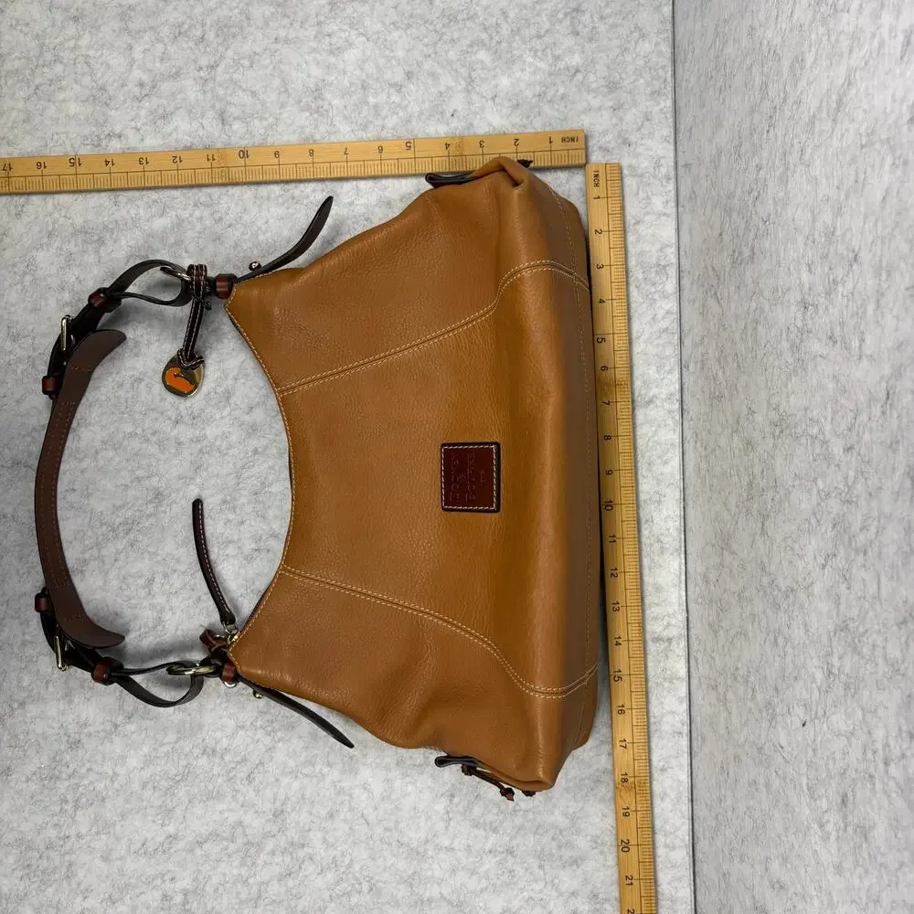 Dooney & Bourke Brown Leather Hobo with Dark Brown Accents